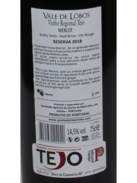 Quinta da Ribeirinha Vale de Lobos Merlot 2018