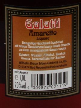 Amaretto Galatti 1Lºx20º