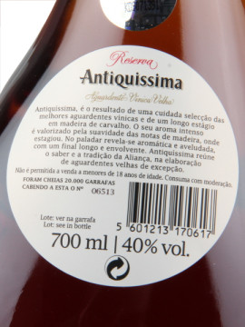 Aguardente Antiquissima