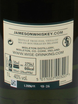 John Jameson Irish 1Lºx40º