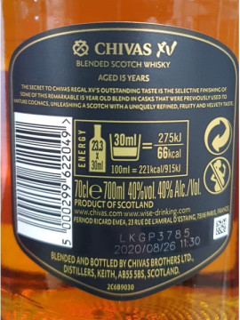 Chivas Regal Xv 15 Anos 0.70 40º