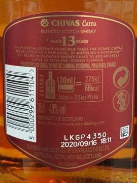 Chivas Regal 13 Anos Extra Oloroso Sherry Cask 0.70 40º