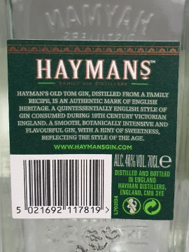 Gin Hayman´s 1820 Premium 0,70L 40º