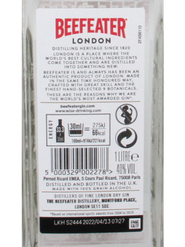 Gin Beefeater 1Lx40º